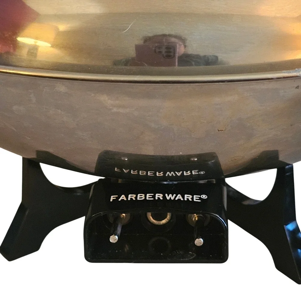 MCM 70s Farberware Electric Wok Model 303 Stainless Steel 1000W USA Working